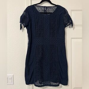 Abercrombie & Fitch Navy Crochet dress- Large